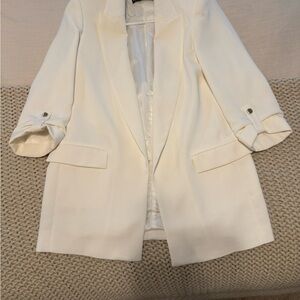 Elegant White Women's Blazer